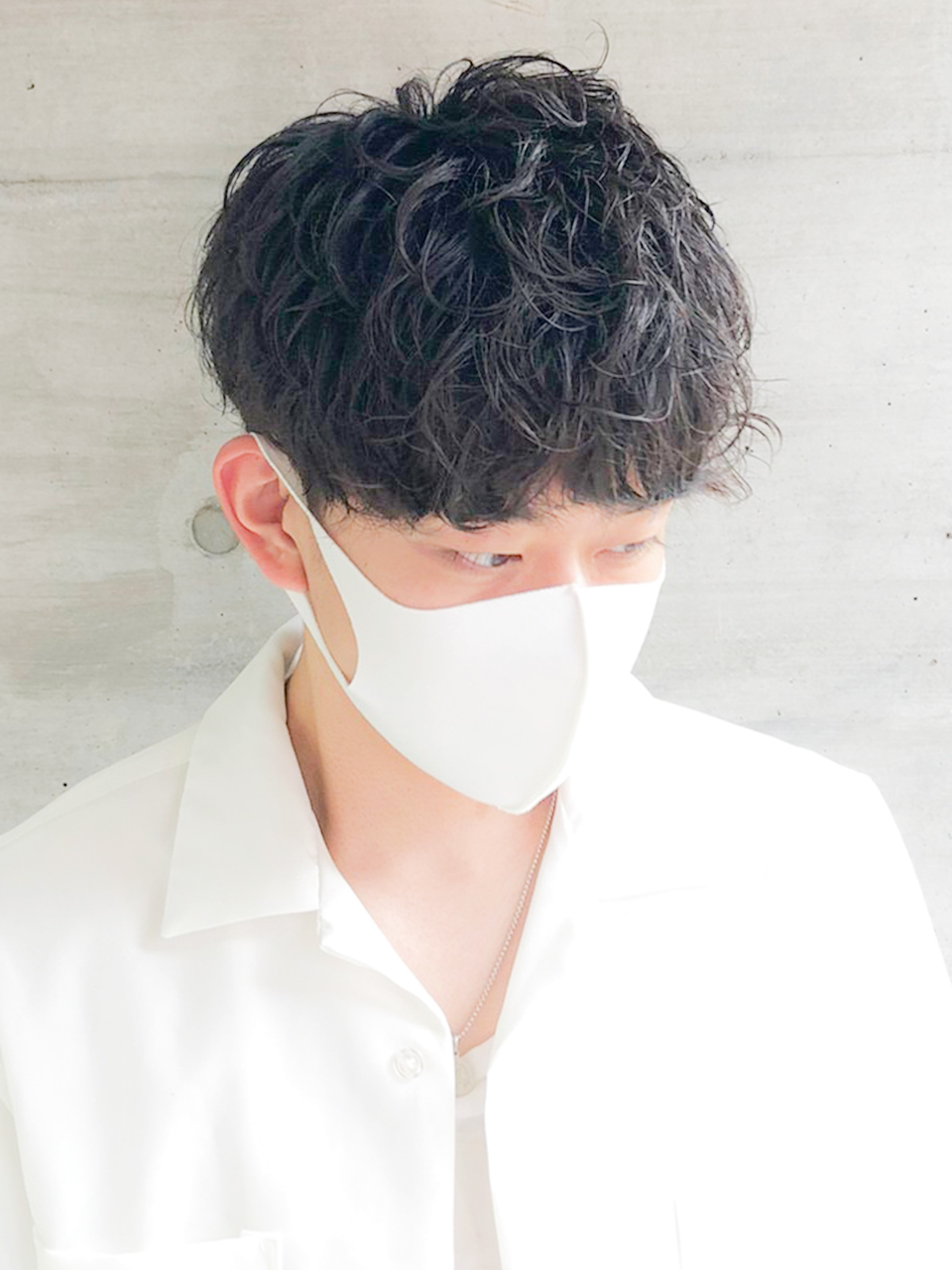 爽やかメンズソフトマッシュスパイラルパーマくせ毛風パーマ