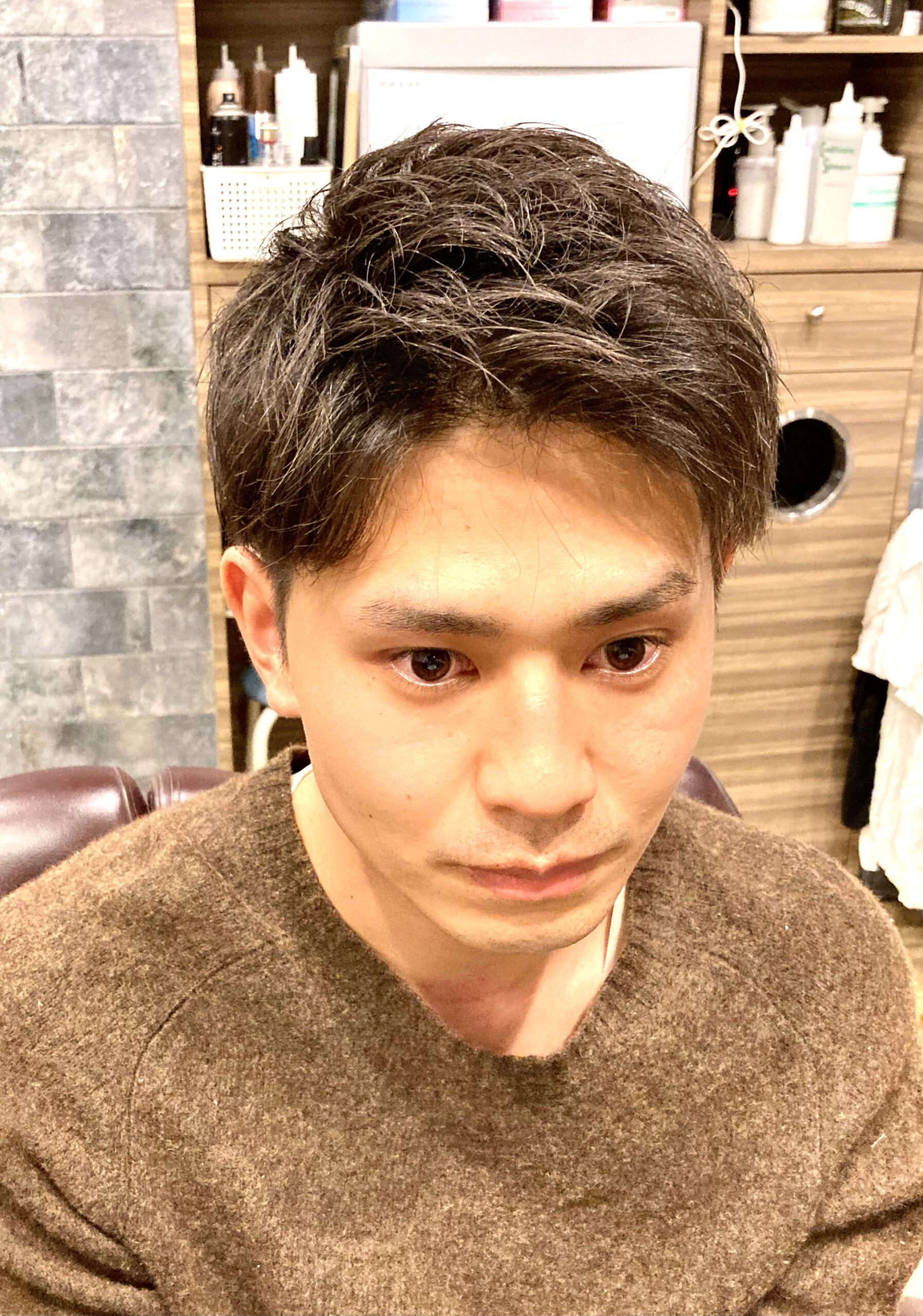 ツーブロアップバング