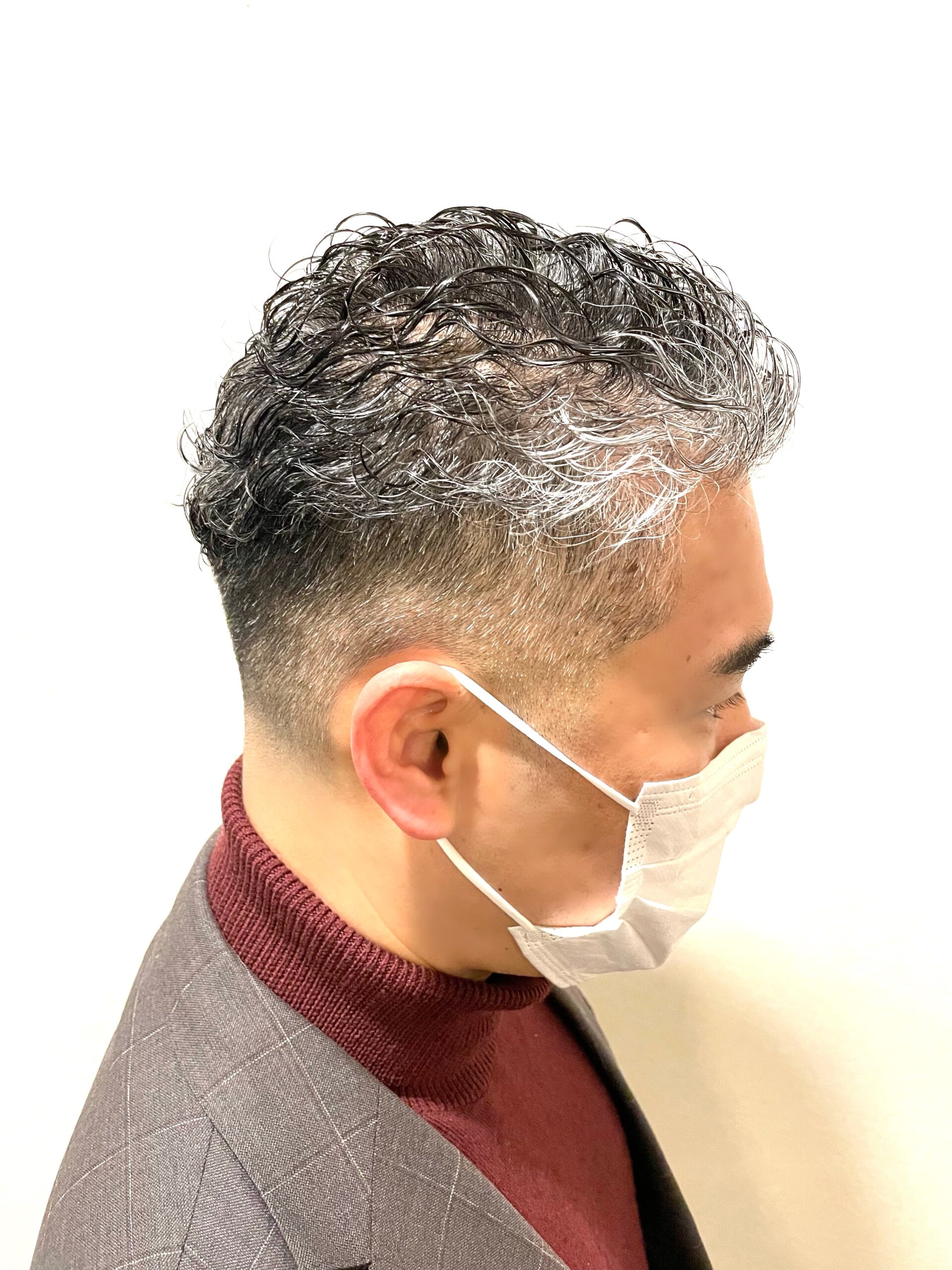 イケおじナチュラルフェードパーマ