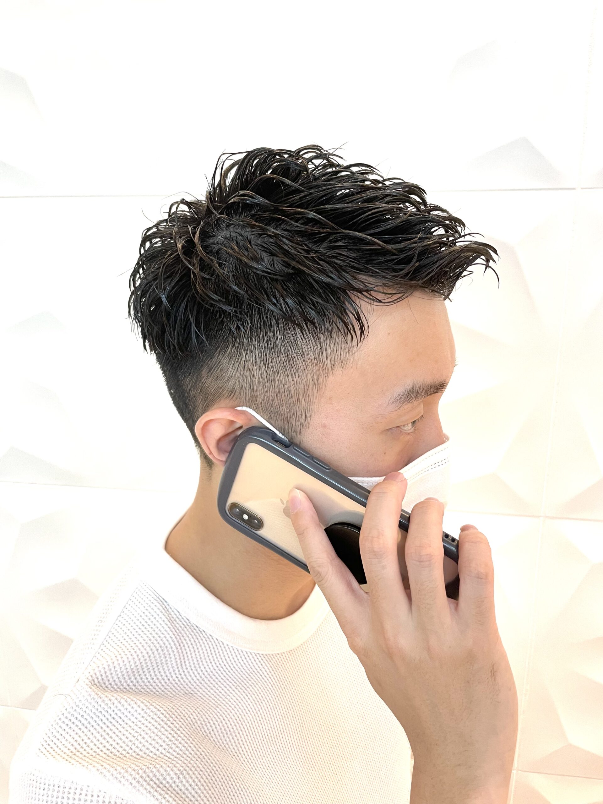 アップバングツーブロックジェットスタイル