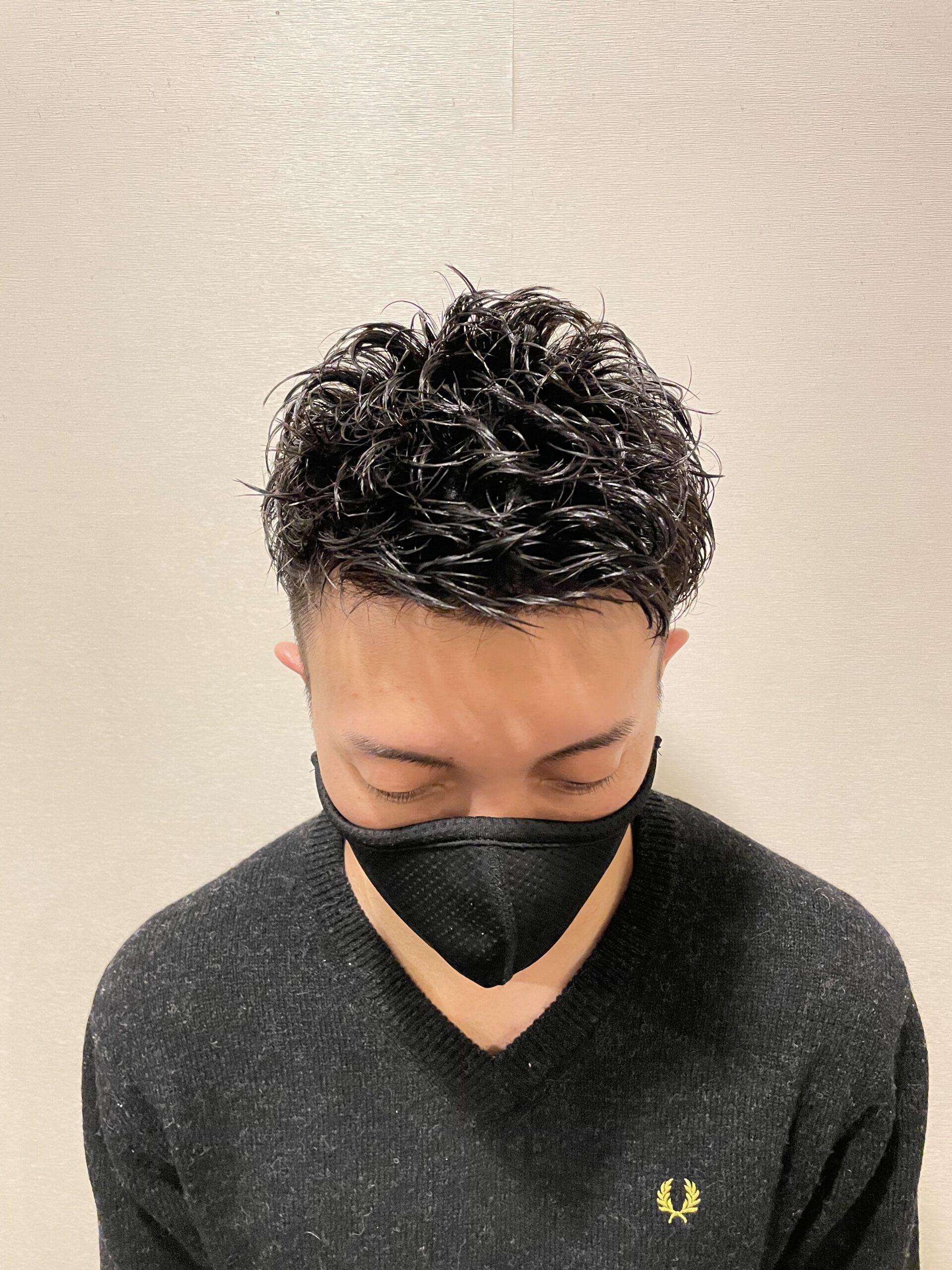 アイロンパーマナチュラルカールアップバング