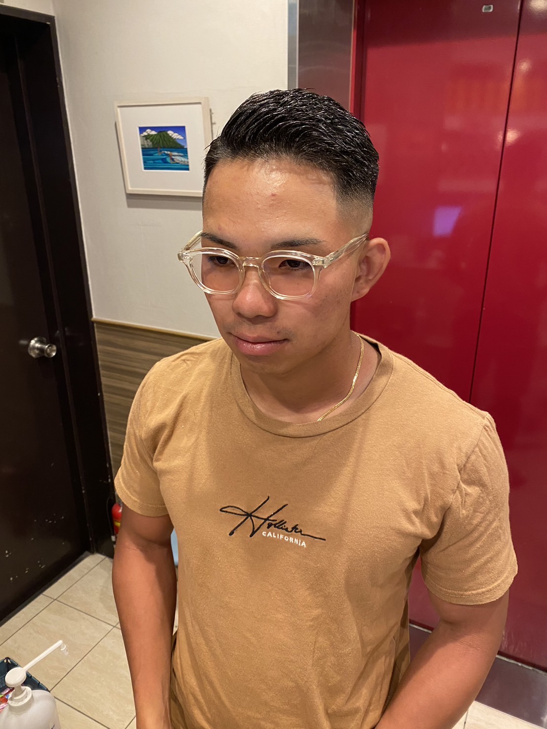 セット時短アイロンパーマフェード